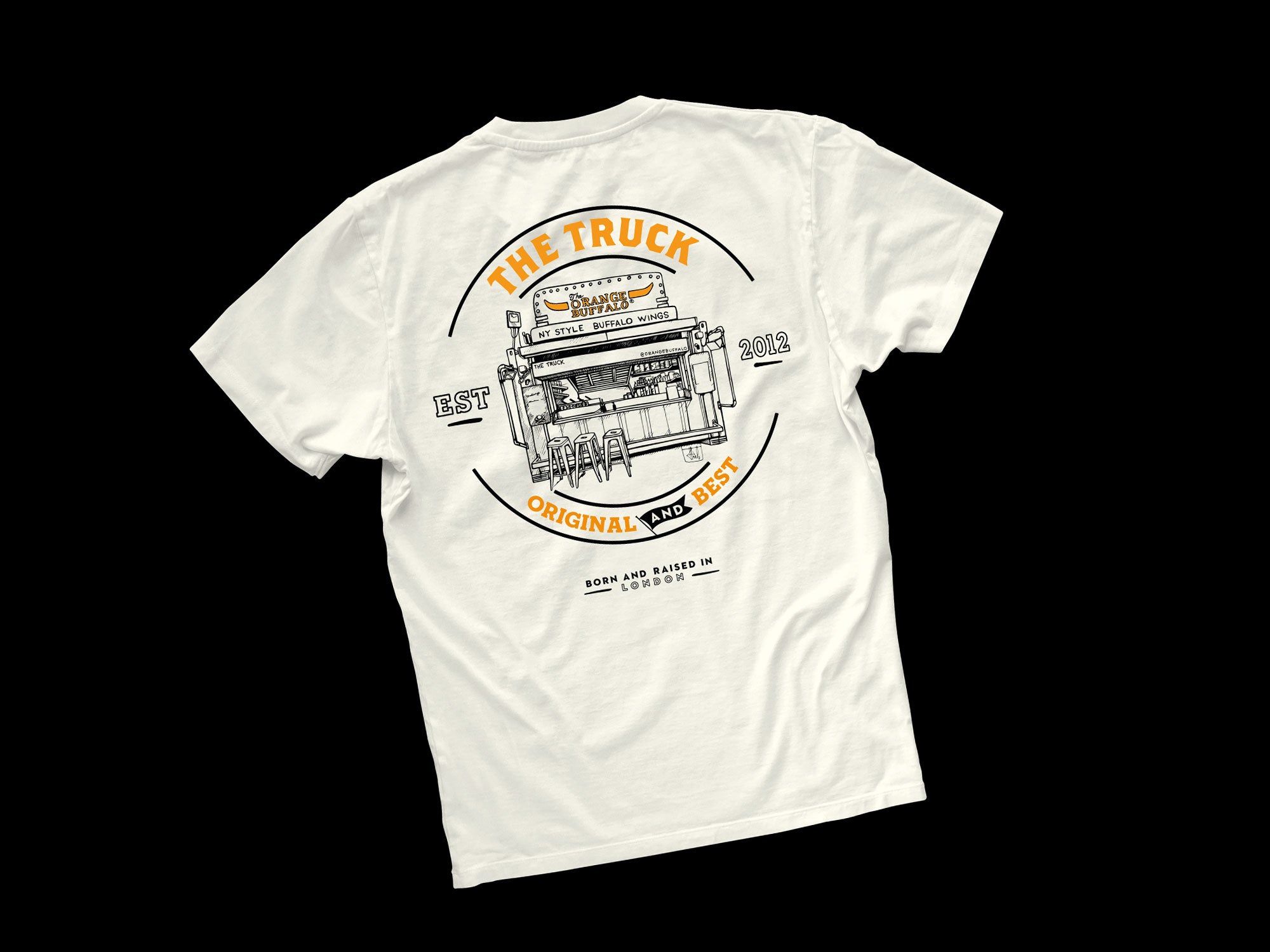 NEW TRUCK T-SHIRT BY JO PEEL IN OFF WHITE